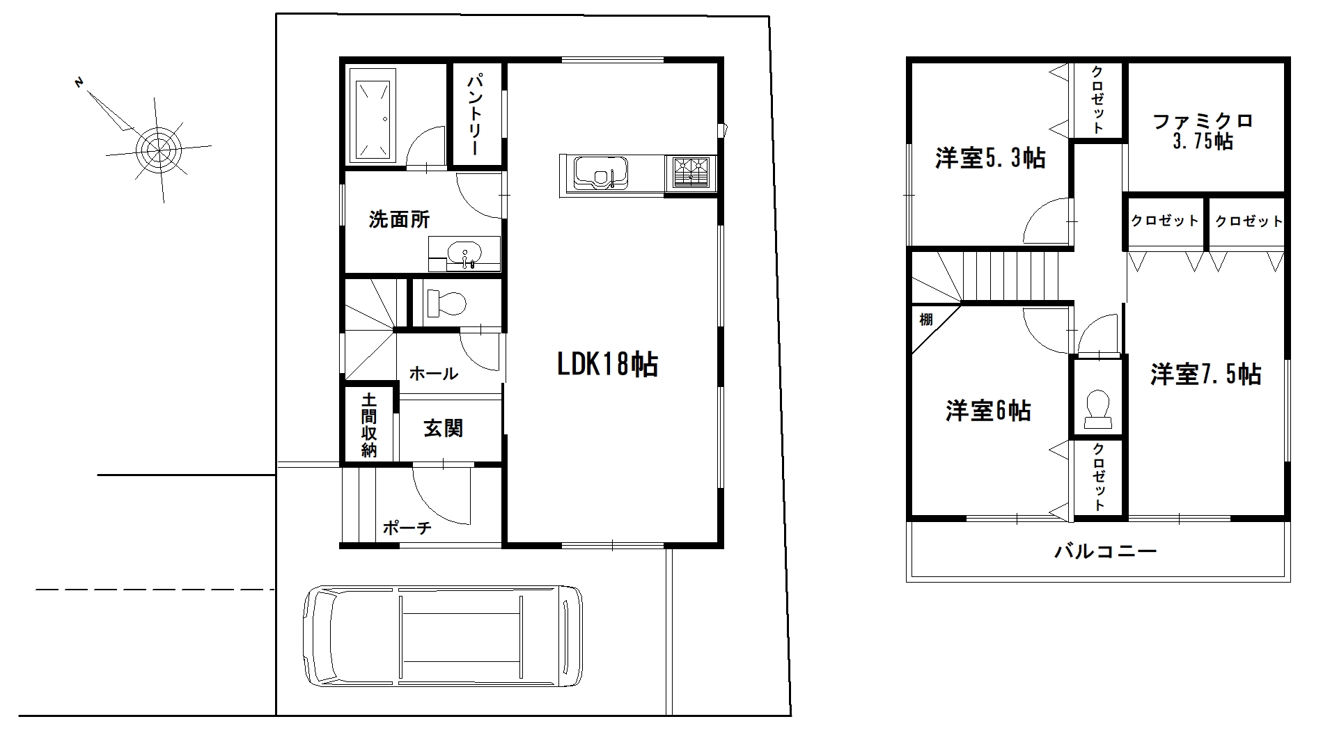 1号棟 区画間取り図