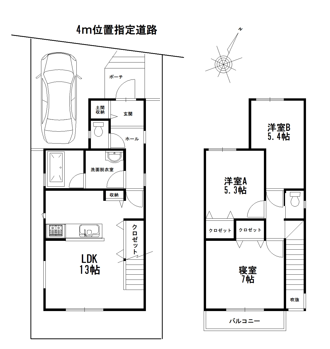 区画間取り